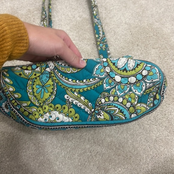 Vera Bradley Teal and Green Paisley Shoulder Bag - Picture 2 of 4